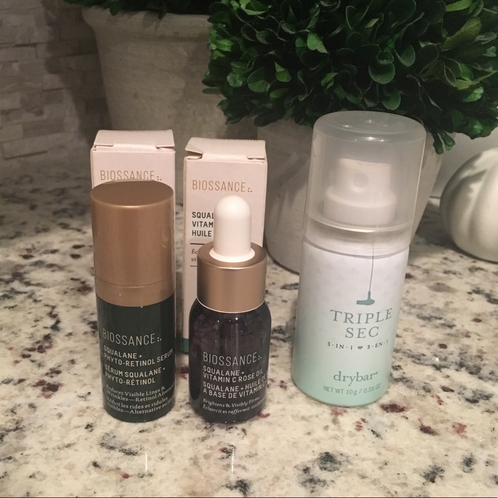 Biossance Mini Duo- VitC Rose Oil & Retinol Serum